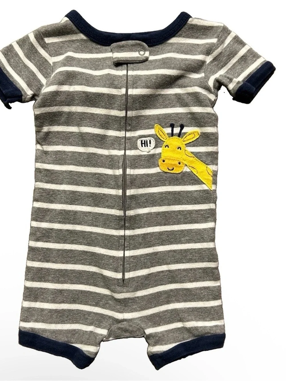 Baby Boy Summer One Piece Shortalls Pajamas Size 9-12 Months